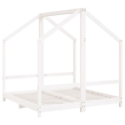 vidaXL Estructura de cama para niños madera de pino blanco 2x(70x140)
