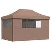 vidaXL Carpa de Fiesta Marr&oacute;n 279 x 410 x 315 cm Tela Oxford