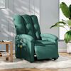 vidaXL Sill&oacute;n reclinable de masaje el&eacute;ctrico tela verde oscuro