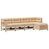 vidaXL Juego de muebles de jard&iacute;n 5 pzas y cojines madera maciza pino
