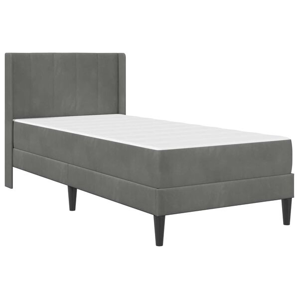vidaXL Estructura de cama Gris oscuro 90 x 190 cm Terciopelo