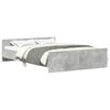 vidaXL Estructura de cama con cabecero piecero gris hormig&oacute;n 135x190cm