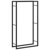 vidaXL Le&ntilde;ero negro mate 80x28x154 cm acero