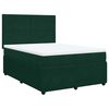 vidaXL Cama box spring con colch&oacute;n terciopelo verde oscuro 140x200 cm
