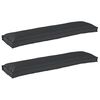 vidaXL Juego de cojines de paleta 2 pcs Negro 150 x 40 x 8 cm tela