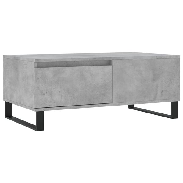 vidaXL Mesa de centro madera contrachapada gris hormig&oacute;n 90x50x36,5 cm