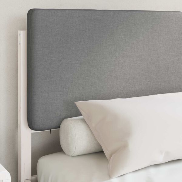 vidaXL Estructura de Cama con Cabecera Tapizada Gris Claro