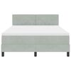 vidaXL Cama Box Spring LED con LED Gris Claro 140 x 190 cm Terciopelo