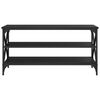 vidaXL Mueble para TV madera contrachapada negro 100x40x50 cm
