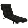 vidaXL Coj&iacute;n de Tumbona VIANEN 100% Poli&eacute;ster Negro 200 x 50 x 8 cm