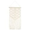 vidaXL Adorno de pared de macram&eacute; algod&oacute;n 40x80 cm
