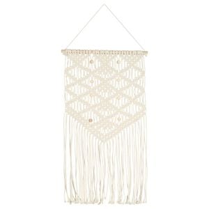 vidaXL Adorno de pared de macram&eacute; algod&oacute;n 40x80 cm