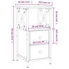 vidaXL Mesita de noche madera de ingeniería gris Sonoma 34x35,5x70 cm