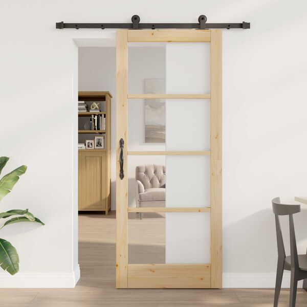 vidaXL Puerta Corredera ORKDAL Natural 83 x 202 cm