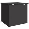 vidaXL Caja de Almacenamiento Exterior Negro 55 x 50,5 x 50 cm Acero