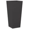 vidaXL Jardineras 2 uds de acero negro 35x35x75 cm
