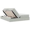 vidaXL Cama con almacenamiento y colch&oacute;n Gris Claro 200 x 200 cm