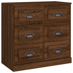 vidaXL Aparador de madera contrachapada roble marr&oacute;n 70x35,5x67,5 cm