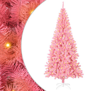 vidaXL &Aacute;rbol de Navidad con 300 LED con soporte Rosa 180 cm PVC