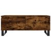 vidaXL Mesa de centro madera contrachapada roble ahumado 90x50x36,5 cm
