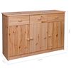 vidaXL Aparador 3 cajones madera maciza de pino 113x35x73 cm