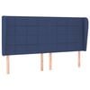 vidaXL Cabecero con orejas de tela azul 203x23x118/128 cm