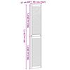 vidaXL Puerta de Armario con puerta 4 pcs Natural 140.5 x 2 x 59.5 cm
