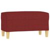 vidaXL Banco de tela rojo vino tinto 70x35x41 cm