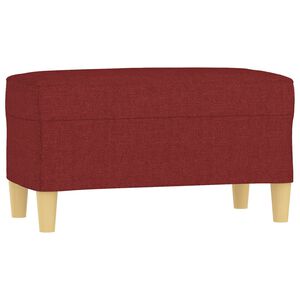 vidaXL Banco de tela rojo vino tinto 70x35x41 cm