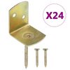 vidaXL Soportes del panel de la valla 24 uds en L metal galvanizado