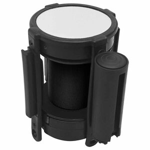 vidaXL Barrera de cinta retr&aacute;ctil negro 200 cm