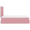 vidaXL Estructura de cama otomana colchones terciopelo rosa 120x200cm