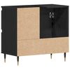 vidaXL Gabinete de Ba&ntilde;o con caj&oacute;n Roble Negro 65 x 33 x 60 cm