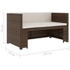 vidaXL Set muebles de jard&iacute;n 5 piezas y cojines rat&aacute;n sint&eacute;tico marr&oacute;n