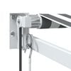 vidaXL Toldo retr&aacute;ctil aluminio y tela antracita y blanco 3,5x2,5 m