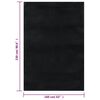 vidaXL Alfombra de pelo corto esponjoso suave lavable negra 160x230 cm