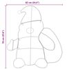 vidaXL Santa Claus Iluminado C&aacute;lido 70 x 62 cm Tela de Brillantina