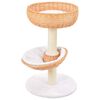 vidaXL Rascador para gatos con poste de sisal madera natural de sauce
