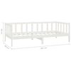 vidaXL Sofá cama con colchón madera de pino maciza blanco 90x200 cm
