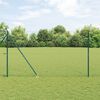 vidaXL Reja con postes Verde 1.5 x 25 m Acero recubierto de PVC