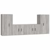 vidaXL Set de muebles para TV 4 pzas madera contrachapada gris Sonoma