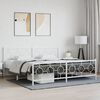 vidaXL Estructura cama sin colch&oacute;n con estribo metal blanco 200x200 cm