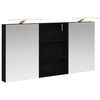 vidaXL Juego de Muebles de Ba&ntilde;o 3 uds. Roble Negro