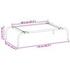 vidaXL Cama elevada para perros negra 110x65x20 cm tela Oxford y acero