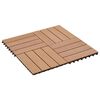 vidaXL Tile de Decking 11 pcs Teca 30 x 30 cm WPC