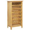 vidaXL Botellero de madera maciza de roble 56x32x110 cm