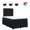 vidaXL Cama box spring con colch&oacute;n terciopelo negro 120x190 cm
