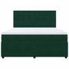 vidaXL Cama box spring con colch&oacute;n terciopelo verde oscuro 180x200 cm