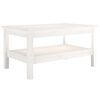 vidaXL Mesa de centro de madera maciza de pino blanco 80x50x40 cm