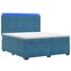 vidaXL Cama box spring con colch&oacute;n Azul 140 x 190 cm Terciopelo